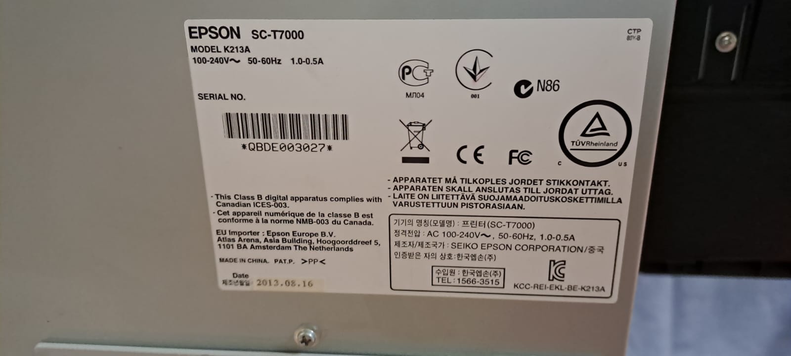 Plotter Epson Sure Color T7000 in vendita - foto 3